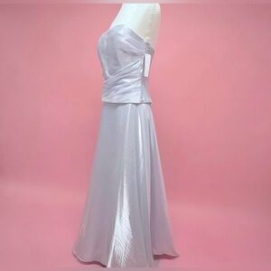 Elegant Lavender Two Piece Strapless Evening Gown